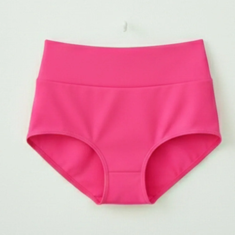 Baltogs Pink High Neck Mesh Long Sleeve Crop Top High Waisted Briefs Dance Set
